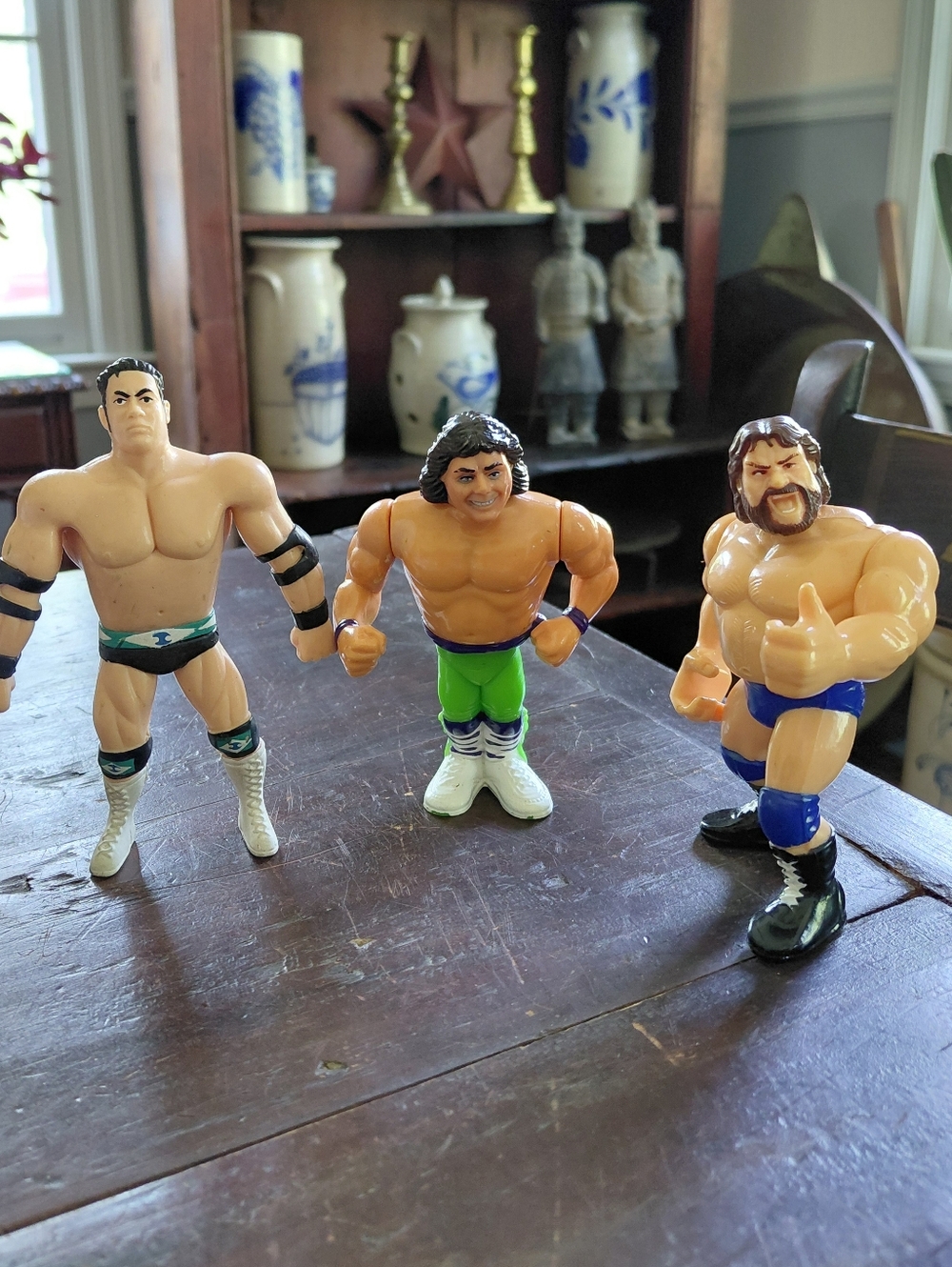 Vintage 90s WWE WWF Hacksaw Jim Rock Marty Jannetty 3 action figure collection